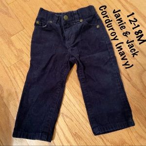 12-18M boys Corduroy navy pants